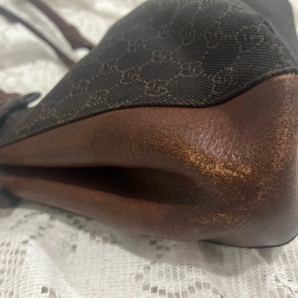 Extremely rare GUCCI GUCCISSIMA Horsebit tote in dark brown. Gently used - Picture 10 of 14